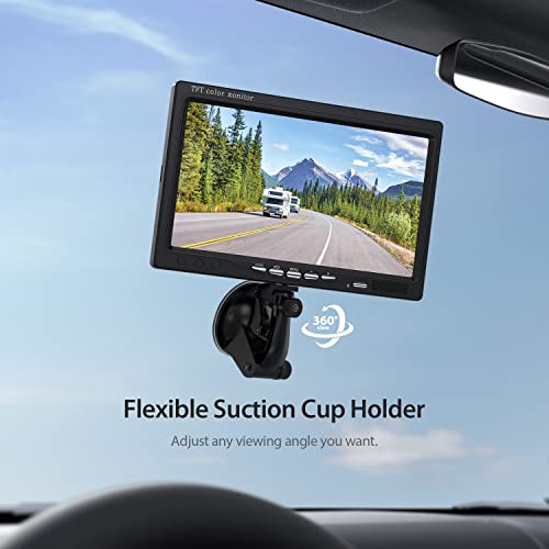 eRapta Backup Camera for Truck 7''HD 2K Front/Rear View Monitor kit - image 8