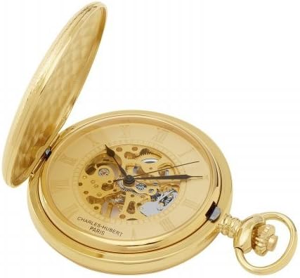 212 Main Charles-Hubert- Paris Gold-Plated Mechanical Pocket Watch - Gold