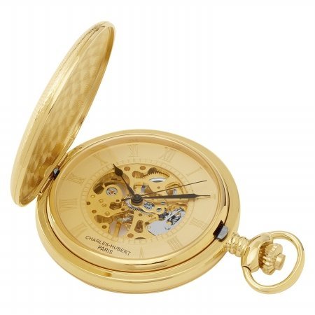 212 Main Charles-Hubert- Paris Gold-Plated Mechanical Pocket Watch - Gold