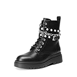 DREAM PAIRS Women's Fashion Platform Combat Boots Lace Up Lug Sole Goth Ankle Booties Shoes