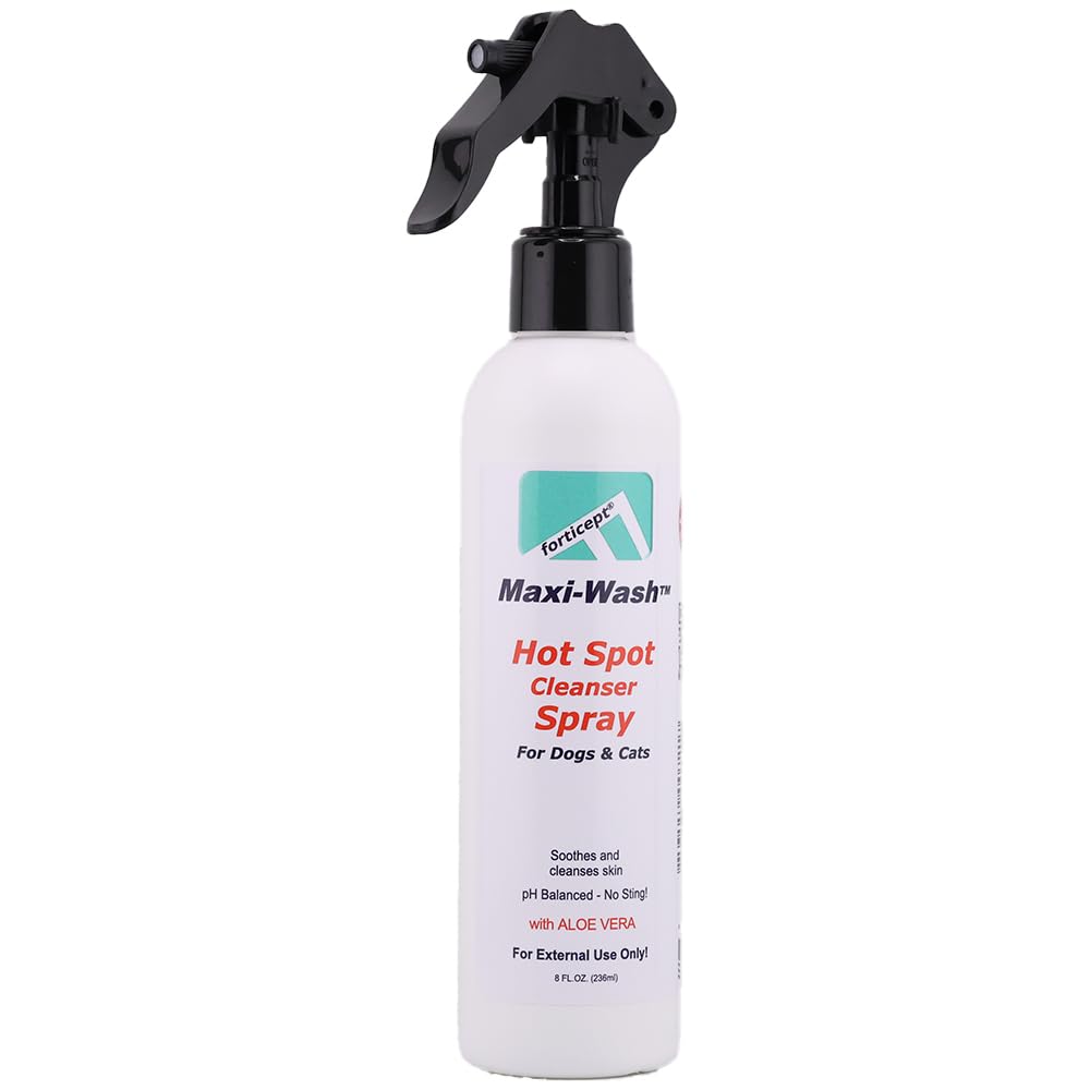 FENRIR Forticept Maxi-Wash Hot Spot Spray for Dogs Cats Pets, Antiseptic Anti Itch Spray, Wounds Care & Cleanser, Treatment for P.