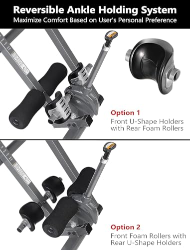 Innova Health and Fitness Inversion Table with Adjustable Headrest, Reversible Ankle Holders, and 300 lb Weight Capacity