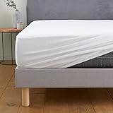 DODO - Protège-Matelas Pro Absorbant 180x200 cm - Molleton Coton 200 GR/m² - Anti-Rétrécissement Sanfor - Adapté aux Matelas Épais - Fixation Drap-Housse - Imperméable - Lavable en Machine à 60°C