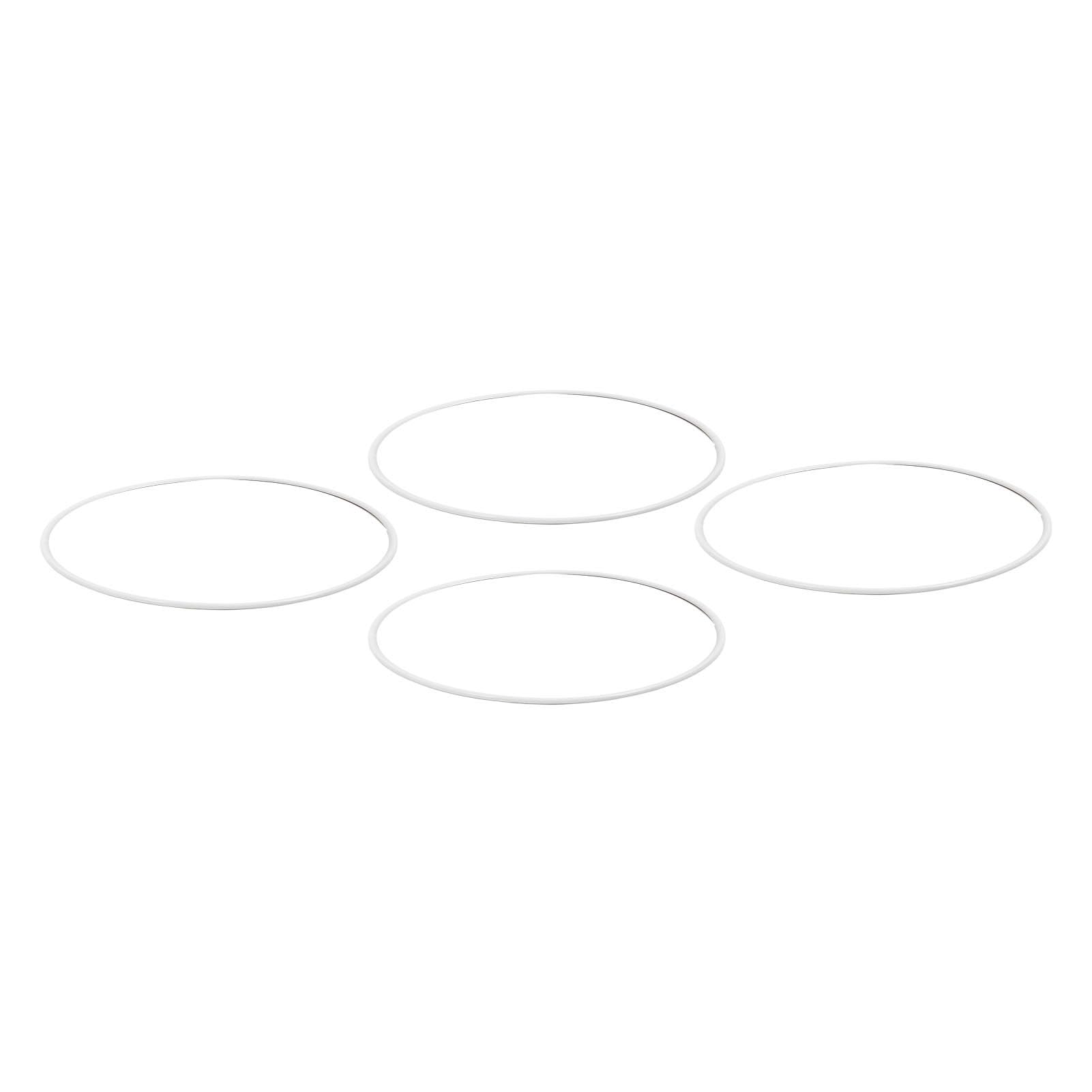 18 Zoll Weißes Rad Rim Guard Trim Ring Protektor, ABS -Selbstklebstoffverstärkter Schutz für Autos, Stilvolles Design
