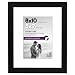 8x10 Black Picture Frame - Made to Display Pictures 5x7 with Mat or 8x10 Without Mat