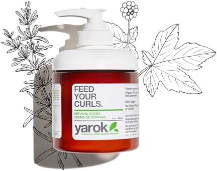 Yarok - Feed Your Curls Defining Creme - Organic Curl Cream and Curl Definer for Curly and Wavy Hair. Luxury Moisturizing Vegan Plant Based Formula - All Natural, Non Toxic, Lightweight - 8 Ounces