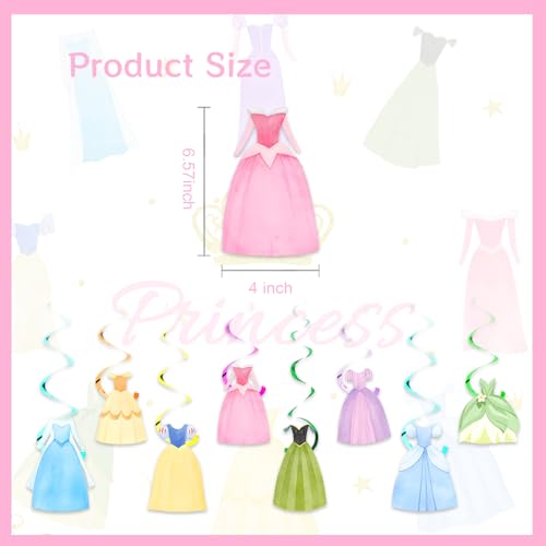 Image of 16 pcs Princess Hanging Swirl Party Decoration,Girls Party Decoration,Princess Party Swirls,Suitable for Baby Shower Party Decoration Supplies
