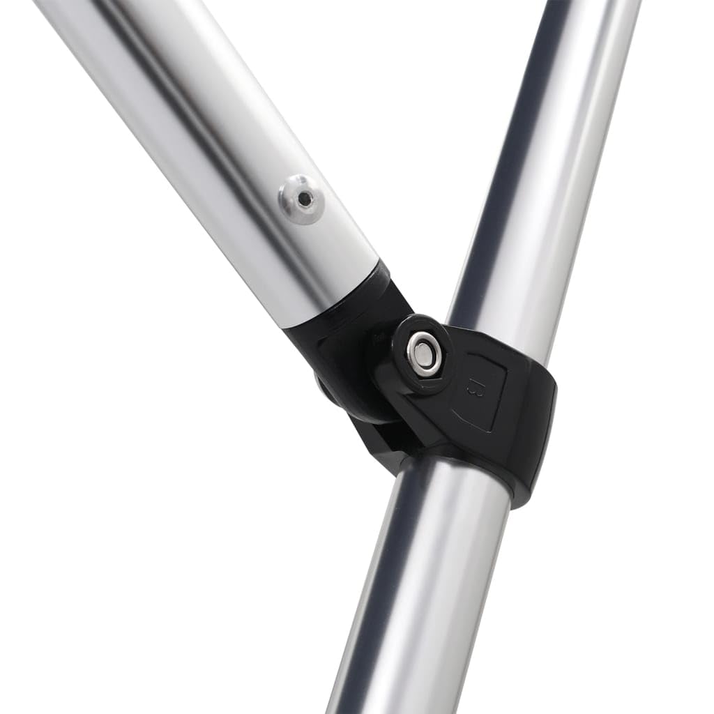 vidaXL Bimini di Prua con Tendalino 4 Archi Nero 243x196x137 cm