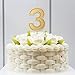 Luter 3.94 Inches Oversized Birthday Candles Gold Glitter Birthday Cake Candles Number Candles Cake Topper Decoration for Wedding Party Kids Adults, Number 1