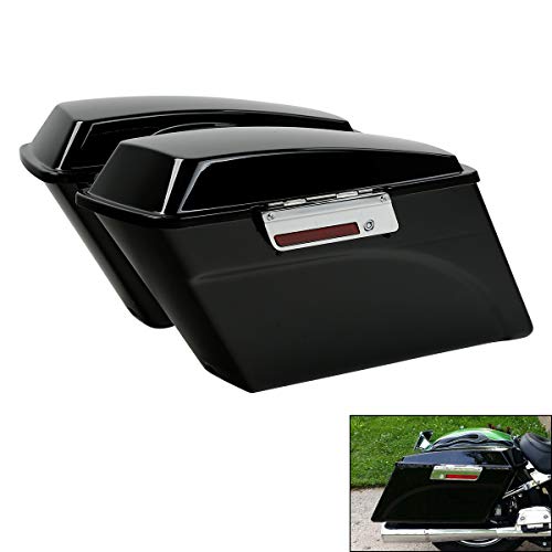 Alforjas rígidas negras TCT-MOTORPARTS para modelos Harley Davidson Touring 1993-2013 miniatura 3