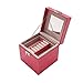 Produktbild SMEJS Red Jewelry Box Organizer, Schmuck-Organisator-Fall, bewegliche Schmuckschatulle mit Spiegel
