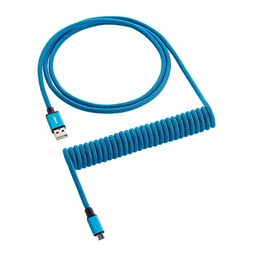 CableMod Classic Coiled Keyboard Cable (Spectrum Blue, USB A to Micro USB, 150cm)
