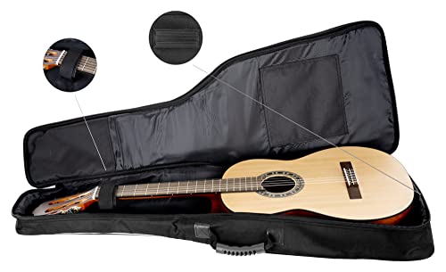 Rocktile Housse pour guitare classique 1/2 – rembourré avec bretelles (noir) - Les Beatles, Paul McCartney, John Lennon, RIngo Starr, George Harrison Rocktile Housse pour guitare classique 1/2 – rembourré avec bretelles (noir) – Image 7