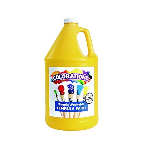 Colorations Gwstye Washable Tempera Paint, Gallon, Yellow, Non Toxic, Vibrant, Bold, Kids Paint, Craft, Hobby, Fun, Art Supplies, 1 Gallon #TOP7