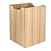 NATUREHOME Kosz na papier ECO z drewna bukowego – designerski kosz na śmieci z drewna naturalnego, olejowany, bez pokrywki, do biura, łazienki i salonu