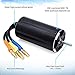 Brushless Rc Boat Motor, Surpass Hobby 2958 6500KV Brushless Motor with Cooling Set Design for RC Boat (6500kv)
