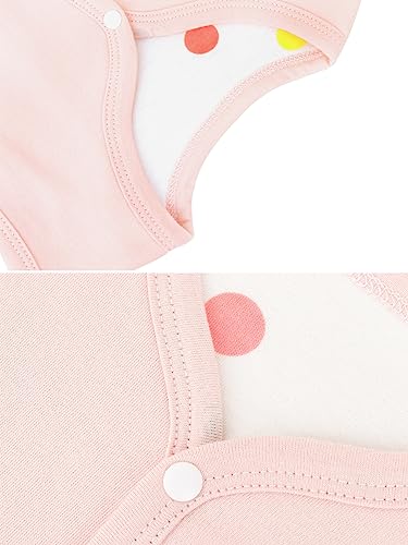 ANIMQUE Baby Kleinkind Kinder Doppelseitig Westen Frühling Herbst Baumwoll Dünn Ärmellose Jacke Kinderweste mit Druckknopf mit Cartoon Muster, Blumen Rosa 100