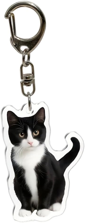 Cute Black Kitten Hanging Ornament for Auto Interior & Key Rings Accessory Gift