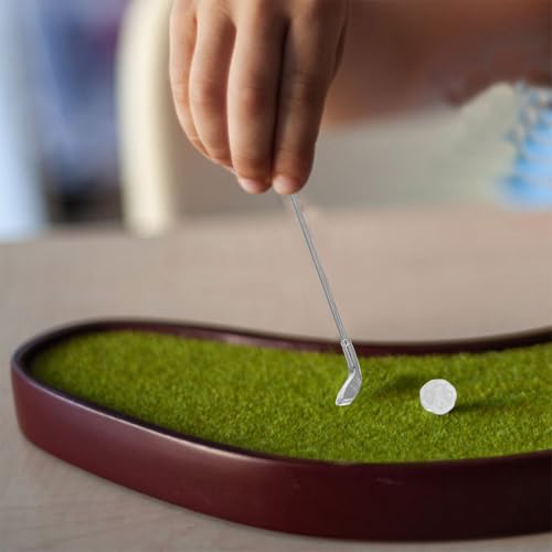 Homoyoyo Mini Golf Clubs Realistic Alloy Miniature Golf Set for Dollhouse Themed Party Decoration Enthusiasts - Thumbnail 6