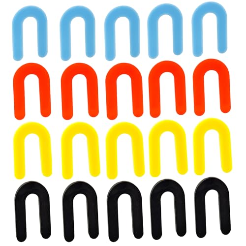 400PCS Plastic Shims,U Shims,Horseshoe Shims,Tile Plastic Shims,U Shaped Tile Spacers for Leveling,Blue 1/16”, Red 1/8”, Yellow 3/16”, Black 1/4” - Thumbnail 5