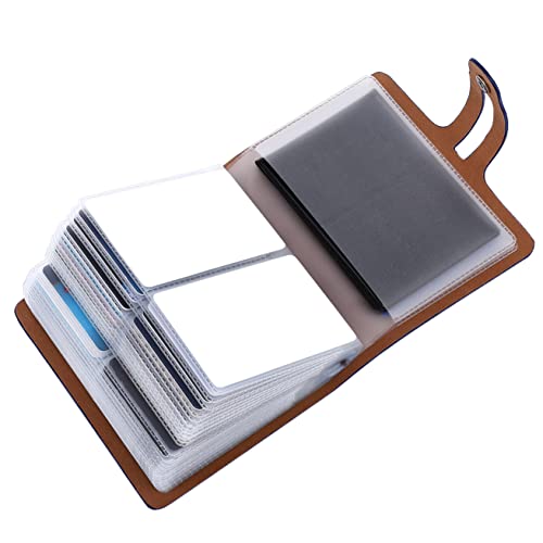 Porta-cartão de crédito RFID vem com porta-carteira de motorista, organizador de cartões de visita de couro e protetor de cartão de crédito para evitar que o cartão de visita ou cartão de crédito sejam perdidos ou danificados (azul)