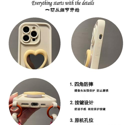 Étui anti-chute iPhone 13 Pro blanc à miroir intégré - 7