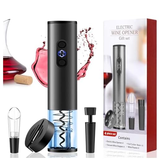 Abridor de Garrafa de Vinho Elétrico Automático Kit com Decantador, Cortador de Folha, Rolha, Carregamento USB