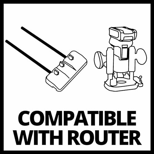 Original Einhell Führungsschienenadapter für Fräsen (Adapter für Oberfräsen/Kantenfräsen, kompatibel mit Führungsschienen und Fräsen diverser Marken, inkl. Feinjustierung)