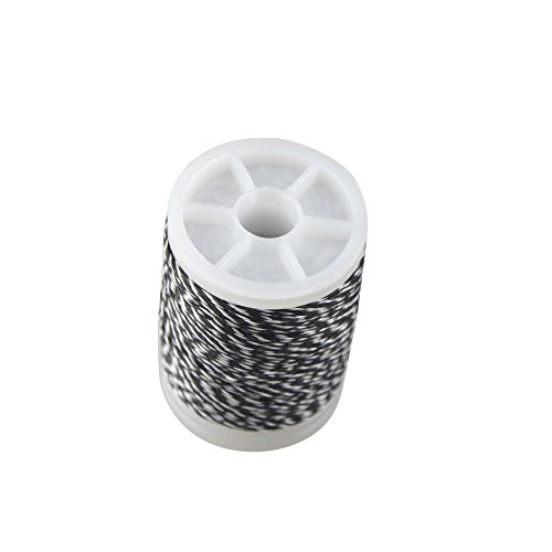SHARROW Archery Serving Thread Bowstring Serving Material 131 Yards for Tying Peep Sight Nock Maintenance Accessories (Black White)