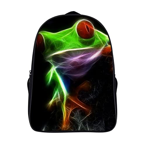 Sac à dos d'école enfants 3D cool robuste motif grenouille