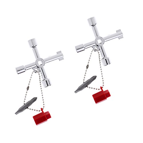 Homyl 2 pçs 5 em 1 Chave de Interruptor Cruzado Estilo Chave Triângulo Quadrado Armário Elétrico