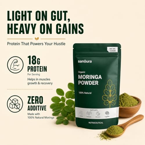 Image of Organic Moringa Powder 200g | Pure Leaf Powder | Lab Tested | Daily Wellness & Energy