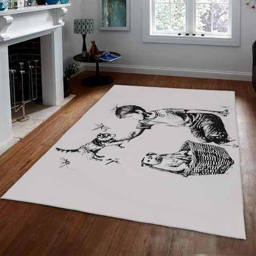 Tapis graffiti moderne pour chambre d'enfant et descente de lit rétro