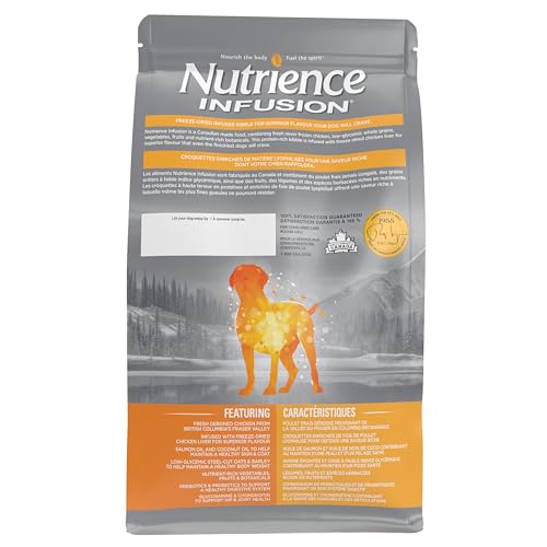 Nutrience Infusion Healthy Adult Large Breed Dog Food, Freeze-Dried Canadian Chicken Liver, 10 kg (22 lbs), Dry Dog Food, Nourriture Pour Chien, Manger Pour Chien image 1