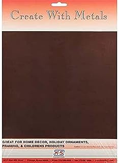 K & S 6535 Copper Sheet, 0.016" Thick x 9" Wide x 12" Long, 1 Piece, Made in The USA