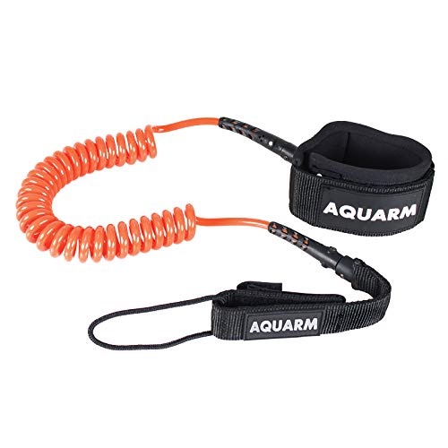 Aquarm Sup Leash 8/10 Feet Coiled Premium Stand Up Paddle Board Leash Stay On Board Ankle Strap #TOP7