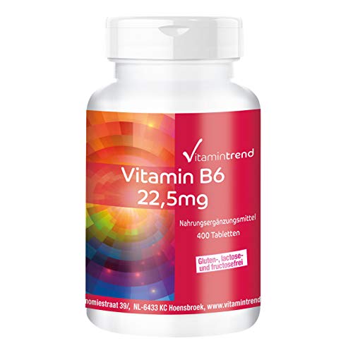 Vitamina B6 22,5mg u0096 Vegano u0096 Piridoxina HCl u0096 Bote grande u0096 400 comprimidos