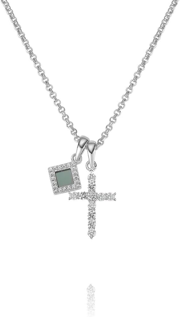 TANAOR Women's Nano Bible Sacred Cross Pendant Necklace – Mother’s Day Religious Jewelry for Mom, Religious Gifts for Mother Bible Necklace