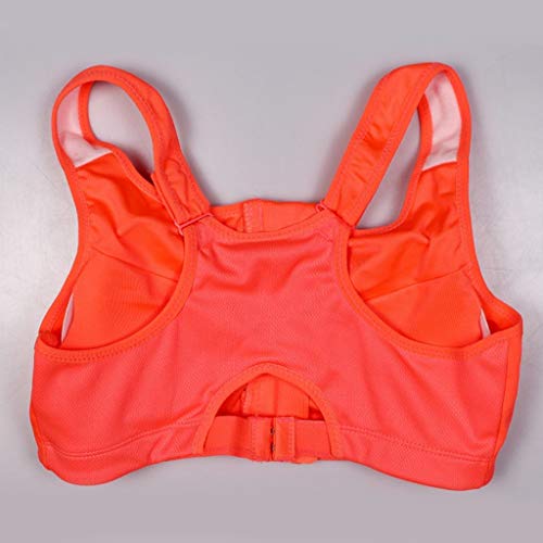 Baoblaze Sutiã Esportivo Feminino com Zíper Push Up Sutiã Fitness Top Esportivo Acolchoado de Corrid