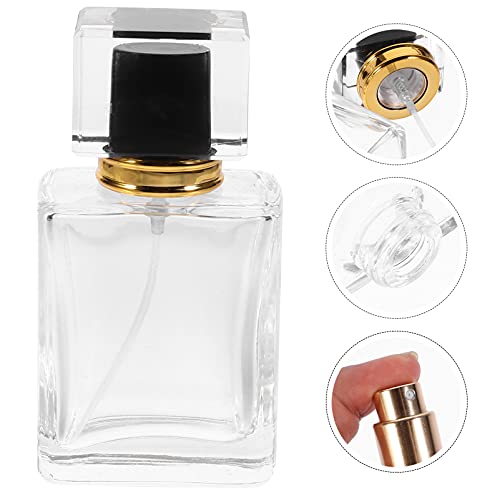 Lurrose 50ml Lege Vierkante Glazen Parfum Fles Fijne Mist Parfum Fles voor Thuis Reizen - Image 8