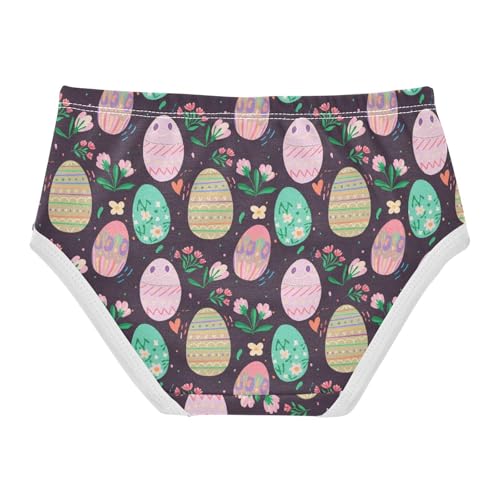 Joisal Cotton Toddler Underwear Floral Pastel Colorful Easter Eggs Floral Panties Little Girl Colorful Kids Undies Briefs 2t2