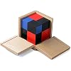 Montessori Binomial Cube,Montessori Math Toys Sensorial Materials for Toddlers,Kids