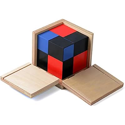 Montessori Binomial Cube,Montessori Math Toys Sensorial Materials for Toddlers,Kids