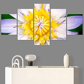 SIGNWIN 5 Panel Canvas Wall Art Botanical Chic...