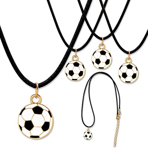 Soccer Ball Pendant Necklace Party Supplies 24 Pack Christmas for Boys Girls Goodie Bag Filler For Sports Party Favor Birthday Decor School Classroom Reward Carnival Prize Party Gifts for Baby Shower