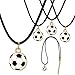 Soccer Ball Pendant Necklace Party Supplies 24 Pack Christmas for Boys Girls Goodie Bag Filler For Sports Party Favor Birthday Decor School Classroom Reward Carnival Prize Party Gifts for Baby Shower