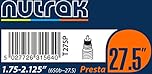 Nutrak 27.5 or 650B x 1.75-2.125 Presta inner tube