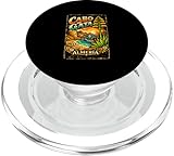 Cabo de Gata España, Diseño Vintage Costa Mediterránea PopSockets PopGrip para MagSafe