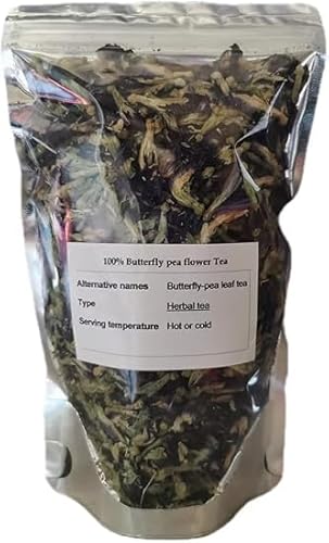 Godspeed Seed Dried Butterfly Pea Flowers Rich Healthy Herbal Butterfly Pea Tea for Drinks Food Coloring (100g(3.5oz))