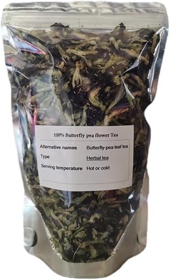 Godspeed Seed Dried Butterfly Pea Flowers Rich Healthy Herbal Butterfly Pea Tea for Drinks Food Coloring (100g(3.5oz))